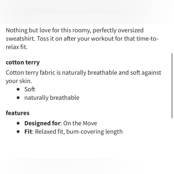 NWOT LULULEMON PERFECTLY OVERSIZED CREW - Picture 4 of 7